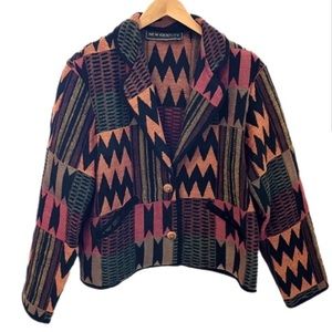 Vintage | New Identity Aztec Print Blazer (Size M)